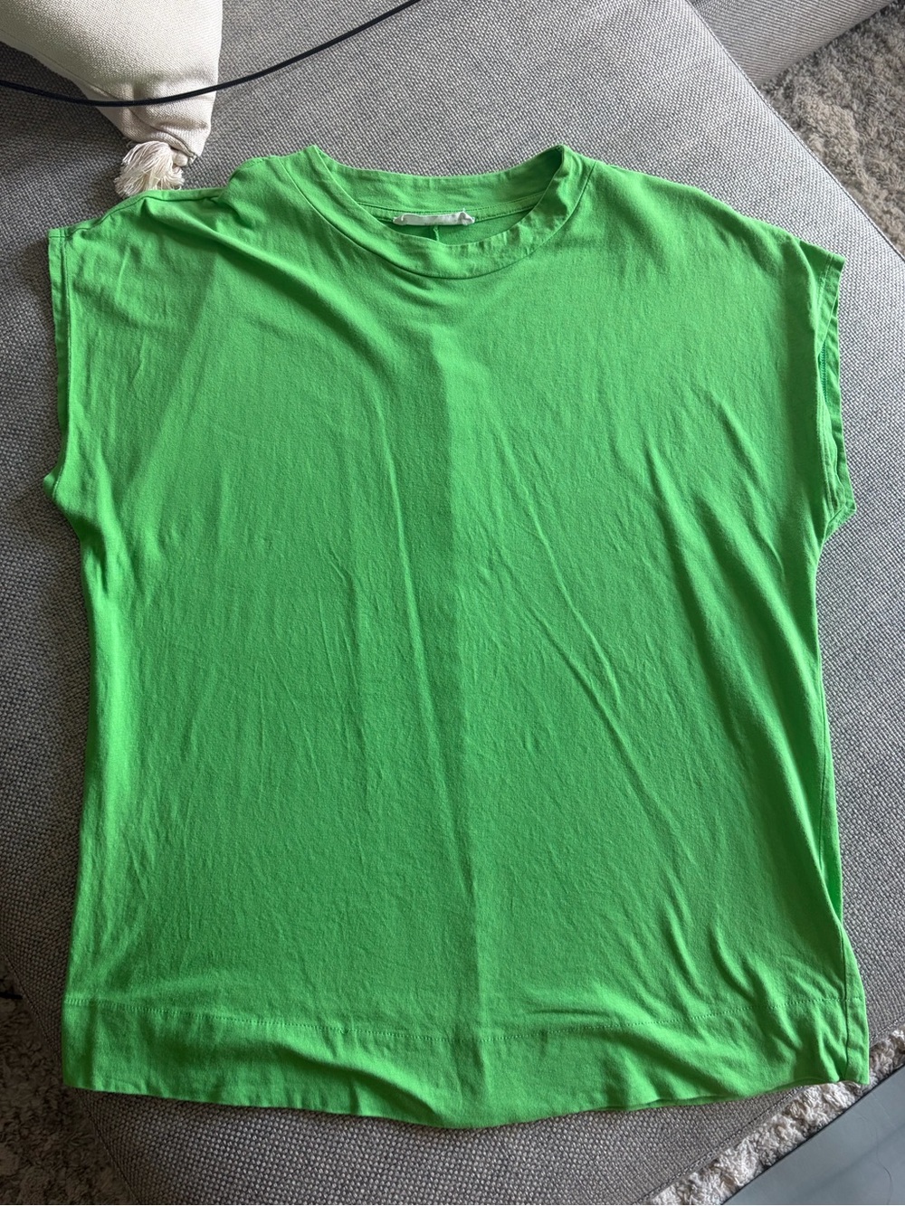 Mango Women’s Classic Crewneck Tee - Bright Green